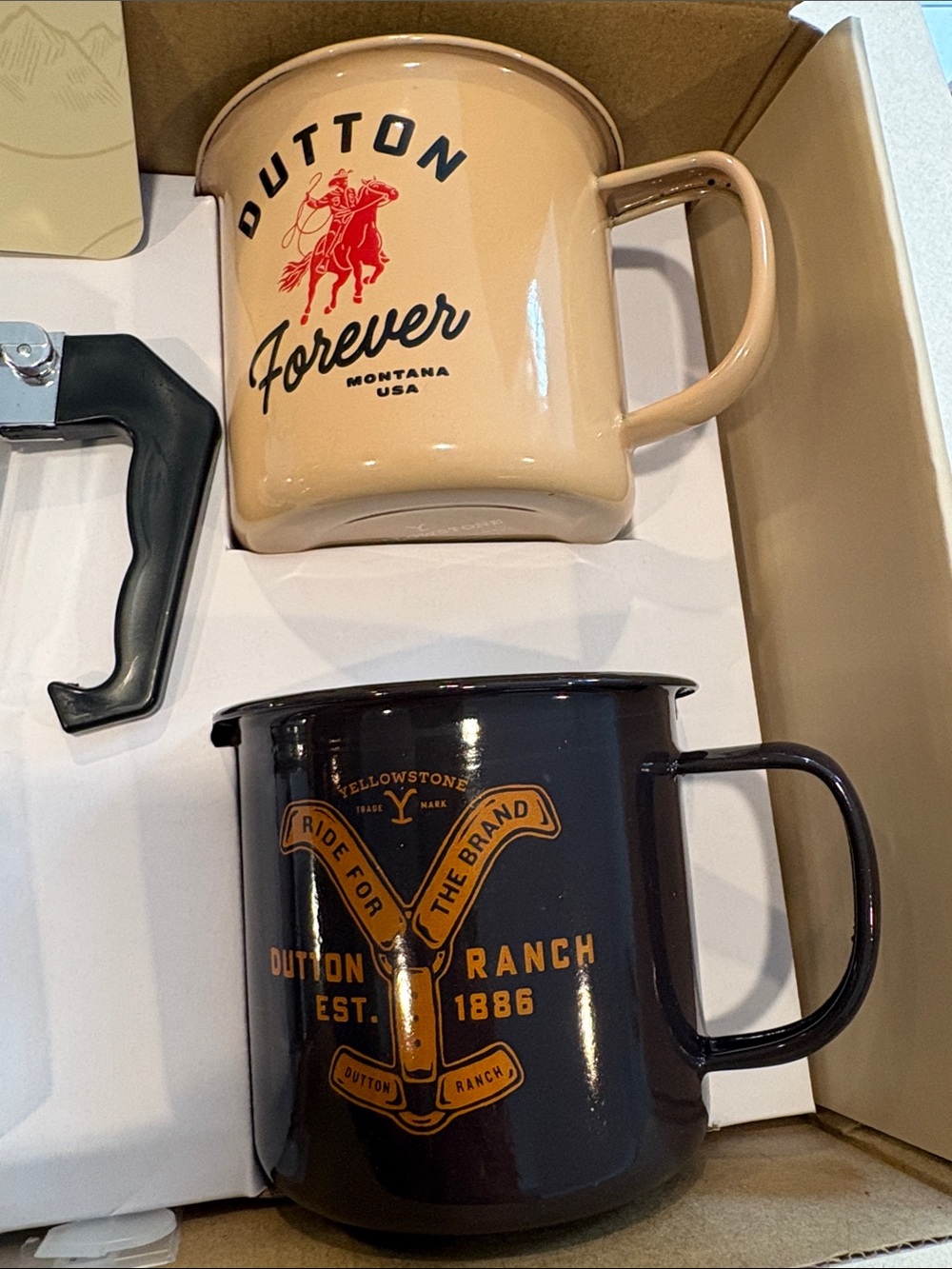 NEW Yellowstone Percolator & Mug Set - Multi Color Camp Mugs - Picture 4 of 11